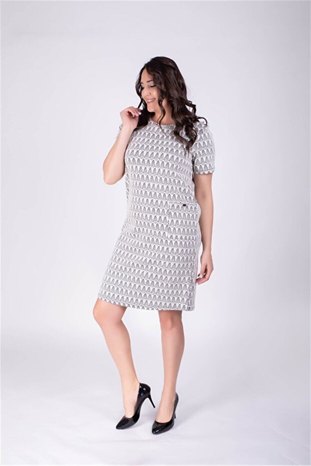 Fermuar Detaylı Cepli Elbise - 1