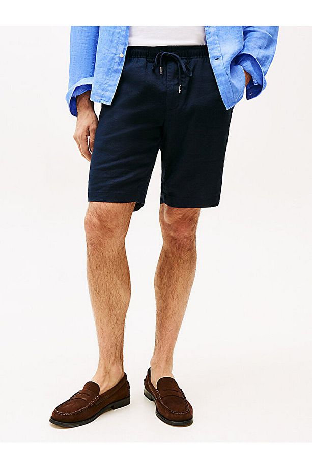 Harlem Linen Blend Relaxed Shorts - 1