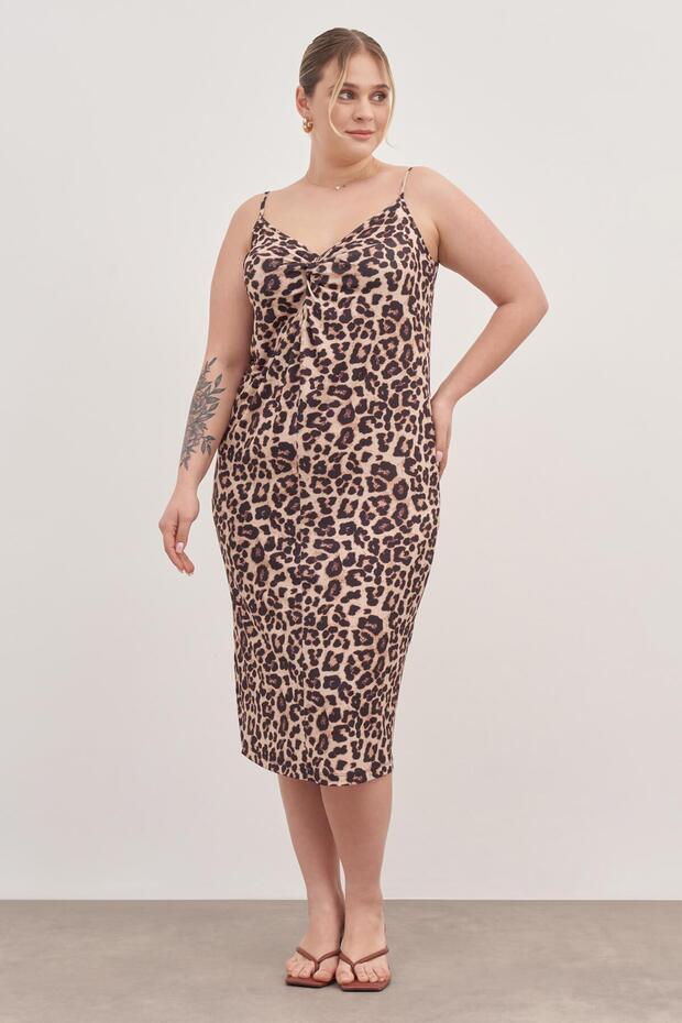 İp Askılı Düğümlü Elbise - 2