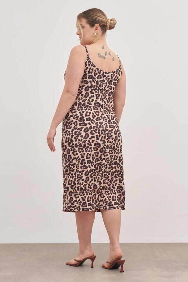 İp Askılı Düğümlü Elbise - 7