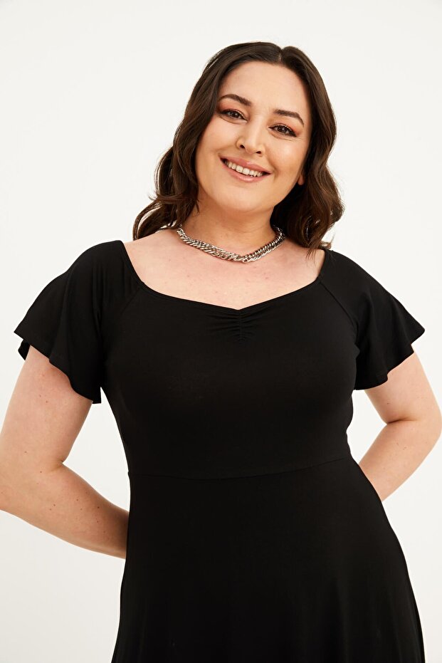 Rochie lungă cu decolteu - 5