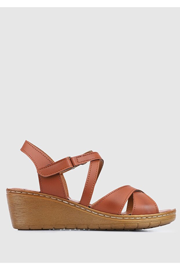 Taba Kadın Topuklu Sandalet - 1