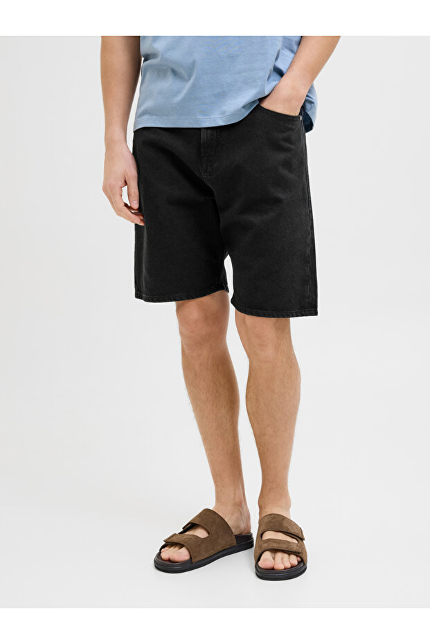 شورت سادة متوسط الارتفاع بقصّة عادية - 1