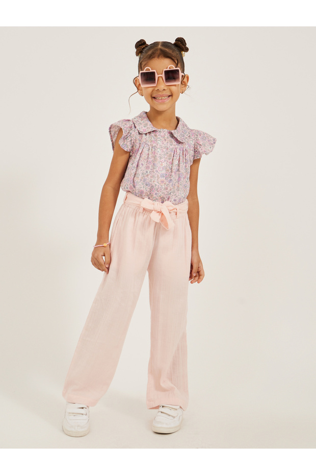 بنطال كولوت سادة بحزام - 2