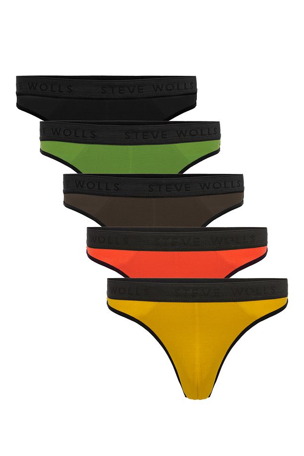 Erkek Renkli 5 Li Bambu String - 25501 - 1