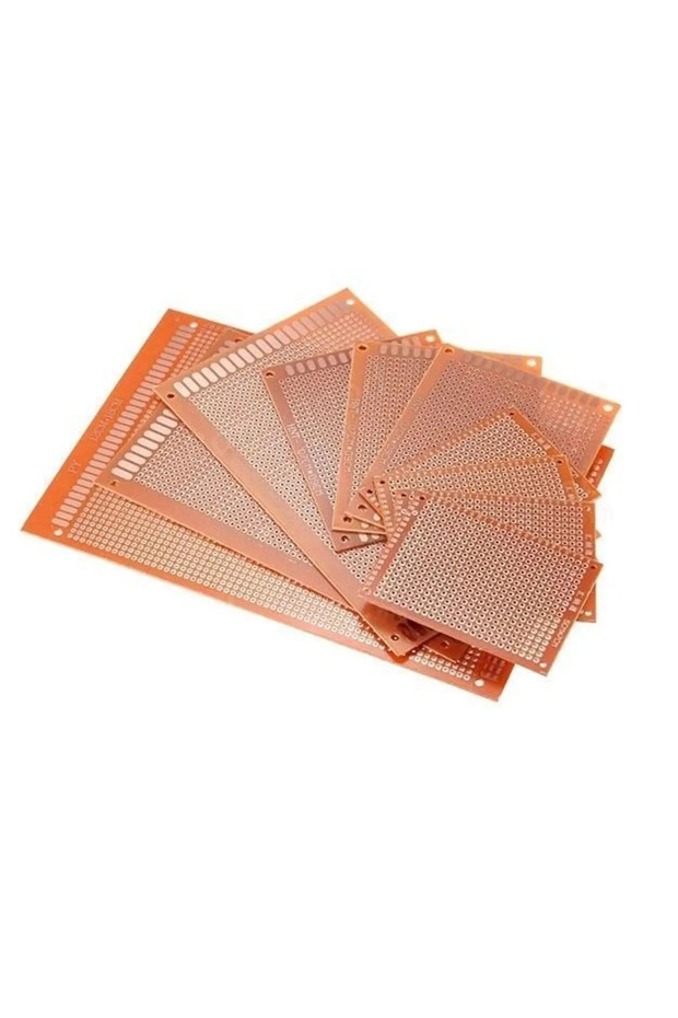 2 Adet 10x10 Cm Delikli Tek Yüzlü Bakır Plaket Pcb Plaket - 3