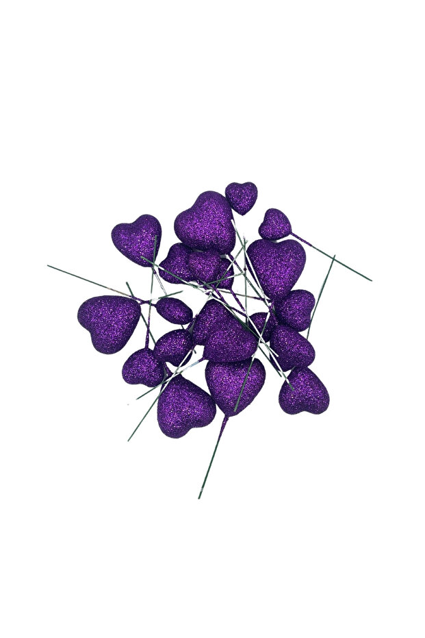 Cake Top Heart Ornament Purple
