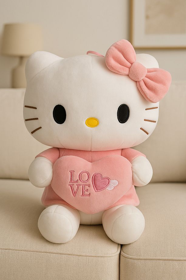 Polly Toys Hello Kitty Peluş Oyuncak Pamuk Kumaşa Yumuşak Dokuya Sahiptir - 1