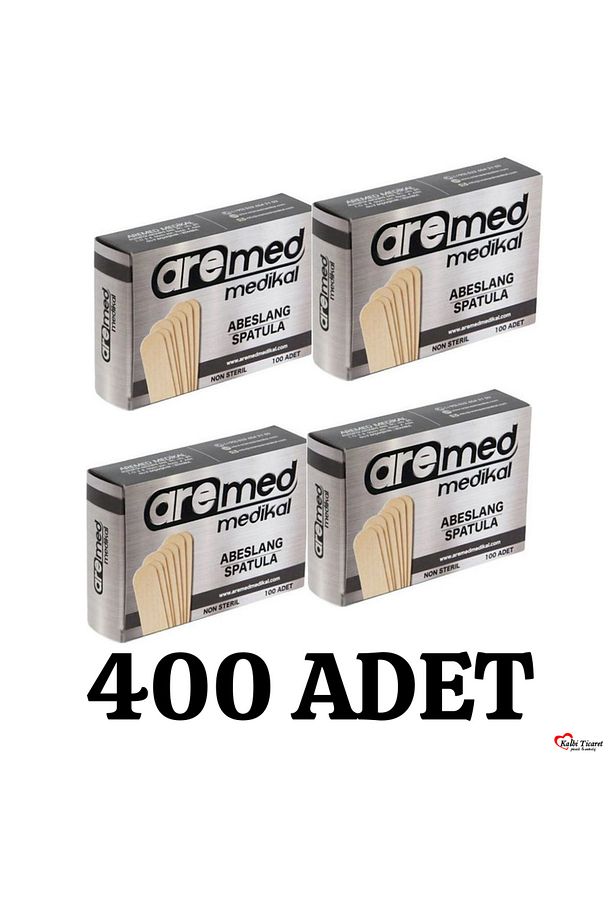 Abeslang 4 Kutu 100'lü Tahta Dil Basacağı Ağda Spatulası Ahşap Çubuk - 1
