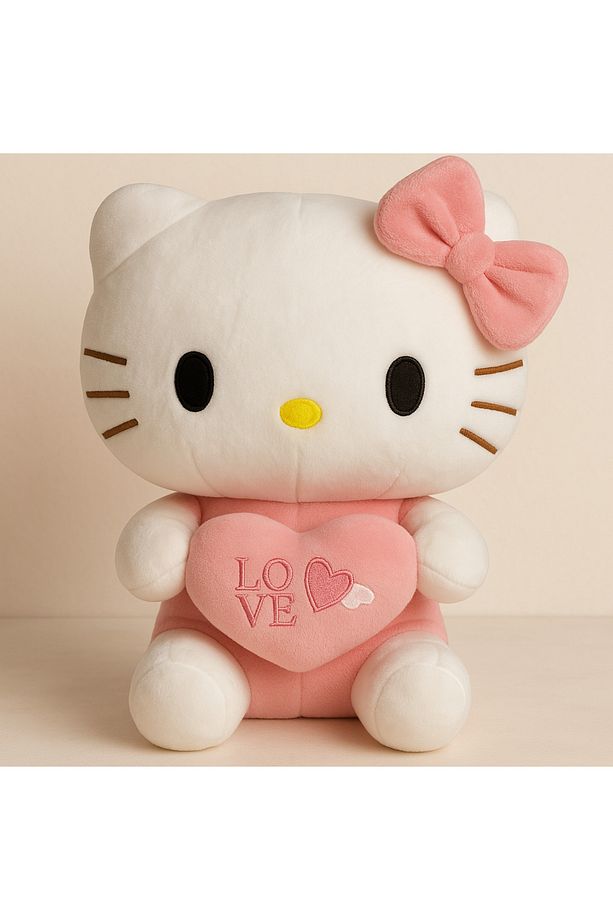 Polly Toys Hello Kitty Peluş Oyuncak Pamuk Kumaşa Yumuşak Dokuya Sahiptir - 2
