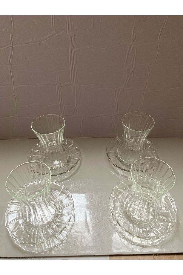 Çay Seti Borosilikat 6,lı Set Çizgi Model - 1