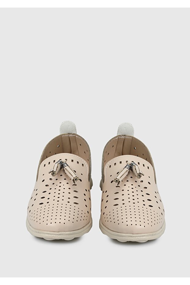 Дамски обувки - Екрю - 3