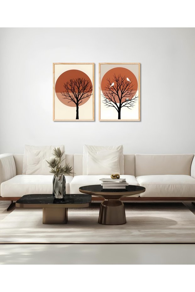 Wooden 2-Piece Framed Decorative Table Home Home Living Room Living Room Bedroom Balcony Qmmt35