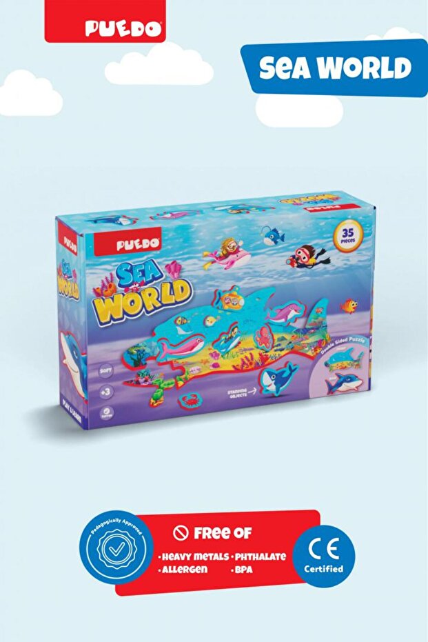 Puzzle Din Spuma Eva, Lumea Marina, Puedo Toys - 1