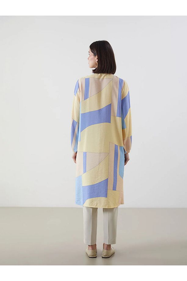 LCW Modest Sari Desenli Kadın Gömlek Tunik - 4