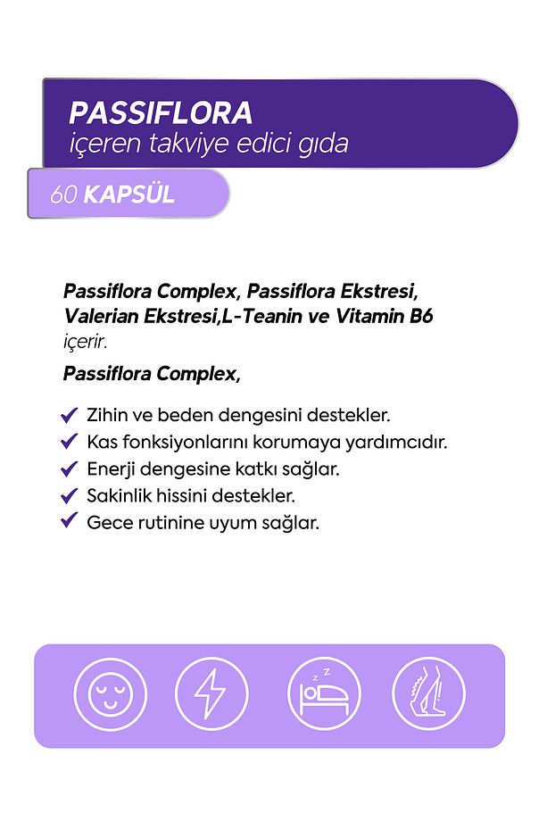Passiflora Complex 60 Kapsül Bitkisel Takviye - 3