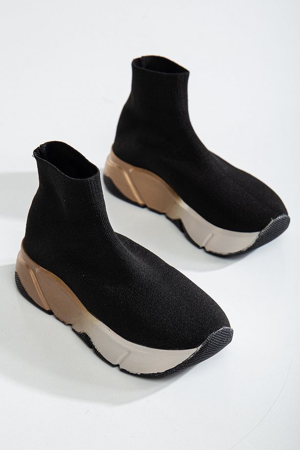Günlük -multi Kadın Sneaker Çorap Triko Esnek Hafif Ve Kalın Tabanlı Yürüyüş Spor Ayakkabı - 5