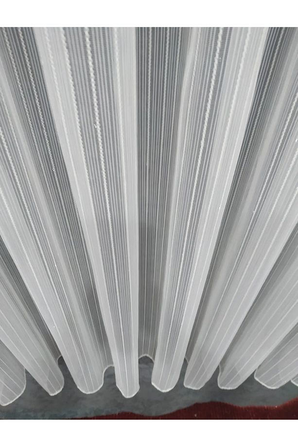 SİMLİ TEK MAKARNA TÜL PERDE, SİMLİ PERDE, MAKARNA MODEL 1/3 SIK PİLE - 4