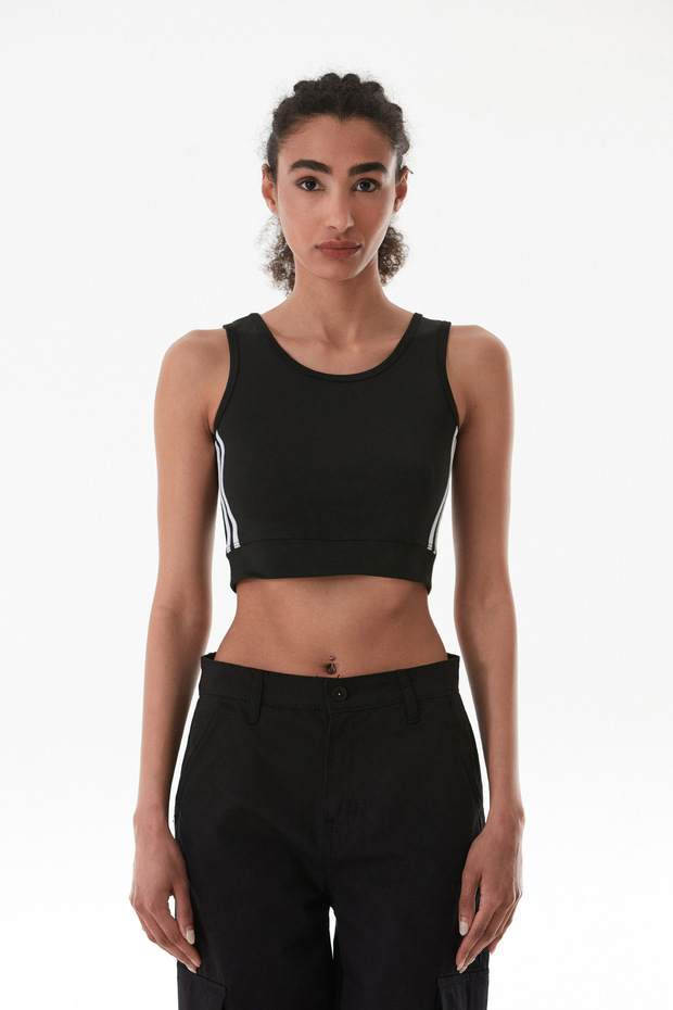 بوستير بياقة رسن مع شريط على الجانب - 8