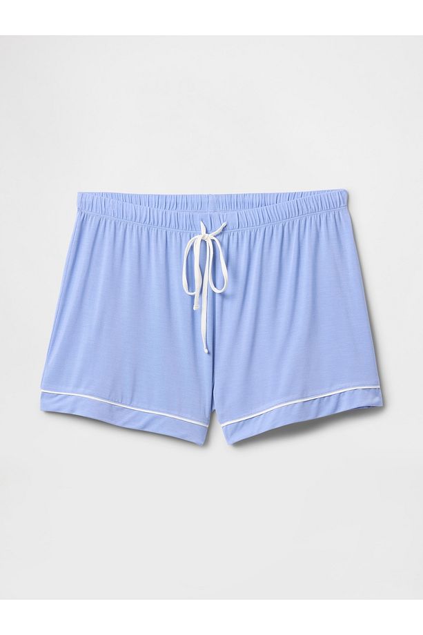 Kadın Mavi Modal Pijama Şort - 2
