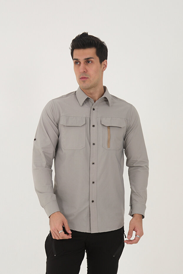 Camp376 Outdoor Tactical Comfortable and Convenient Water Repellent Men's Stone Tactical Shirt