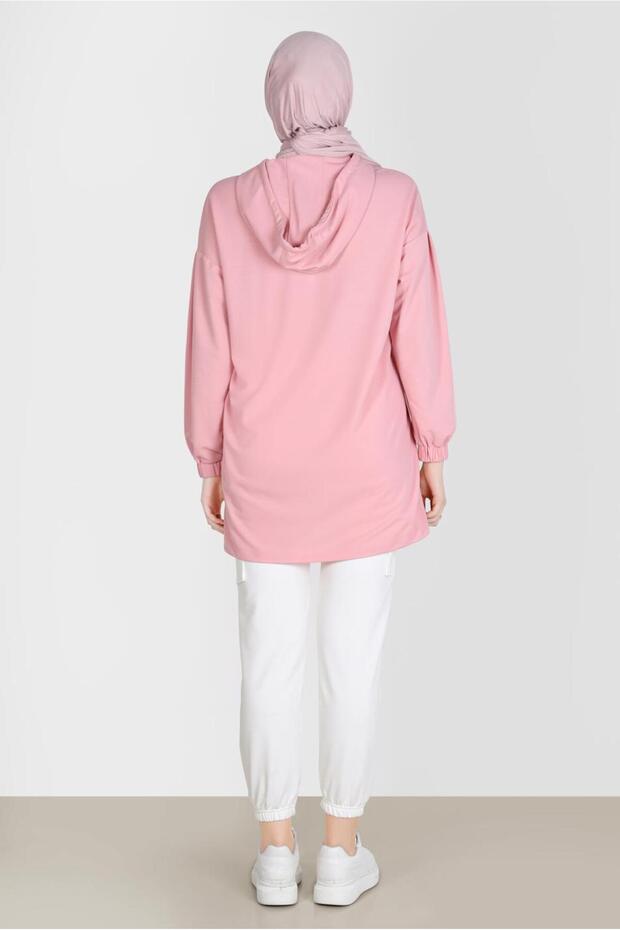 ÇITÇITLI KAPÜŞONLU EŞOFMAN TUNİK 42651 - 3