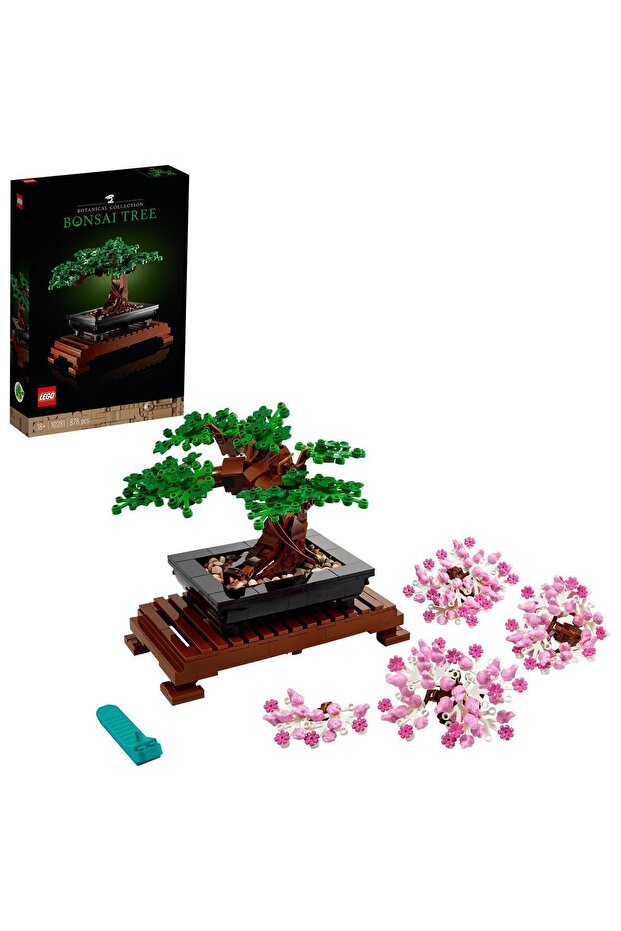 ® Botanicals Bonsai Ağacı 10281 – Yetişkinler için Yapay Çiçek Modeli Yapım Seti (878 Parça) - 1