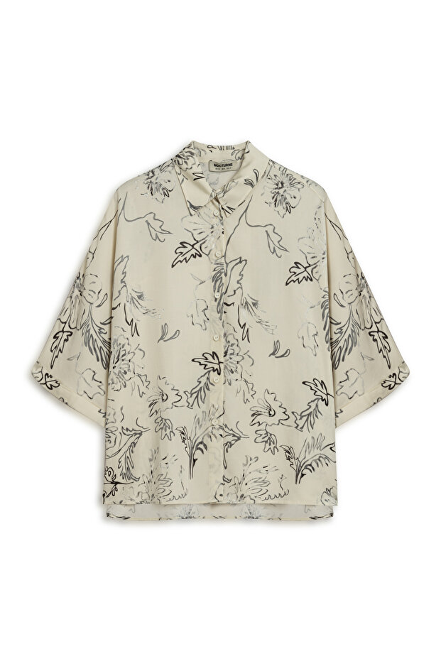 Dökümlü Desenli Gömlek - 4