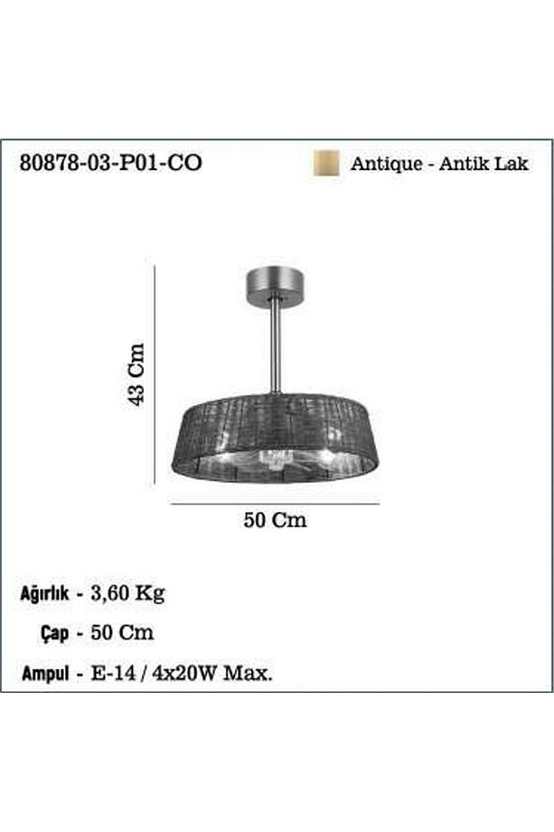 BASETA 03 FAN AVIZE 4XE27 - 2