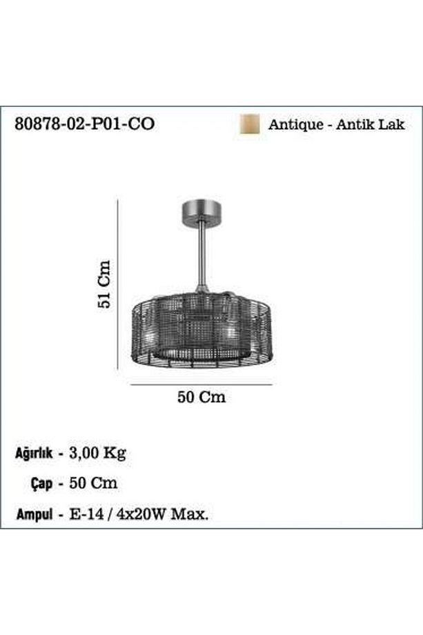 BASETA 02 FAN AVIZE 4XE27 - 2