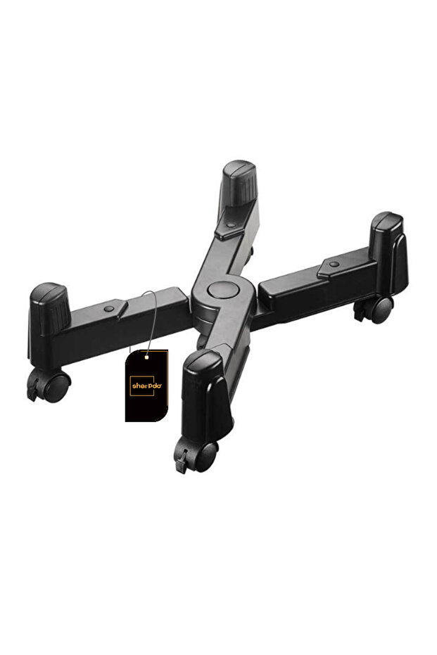 Computer Case Stand, Mobile CPU Holder with 4 Caster Wheels Fits for Most Computer Tower Case - 1