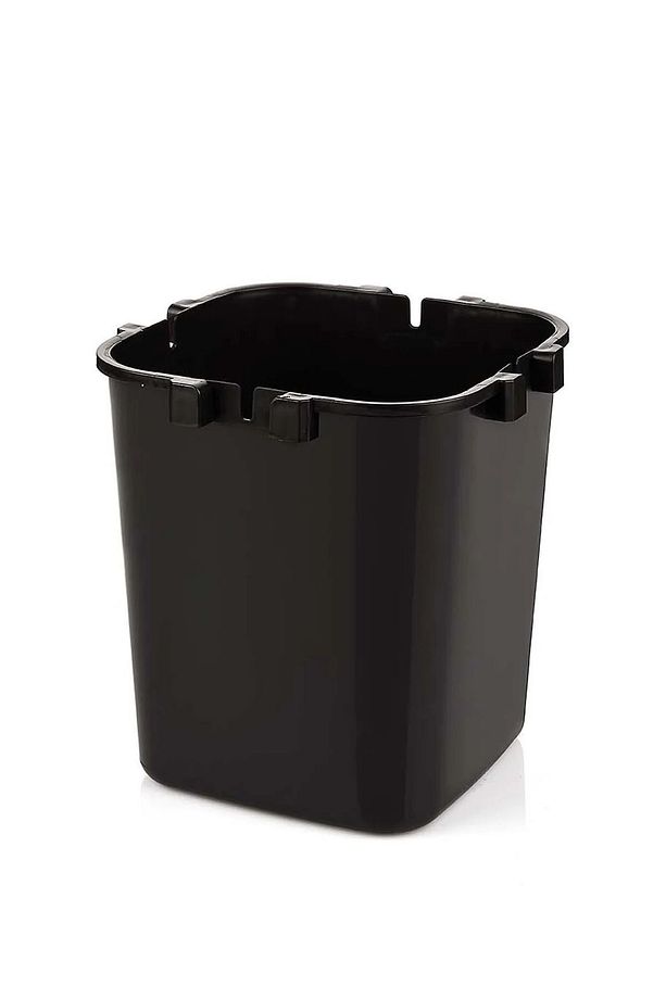 Deri Saplı İç Kovalı Click Kapaklı Mutfak Banyo Tuvalet Çöp Kovası 4 LT Çöp Kutusu Beyaz - 8