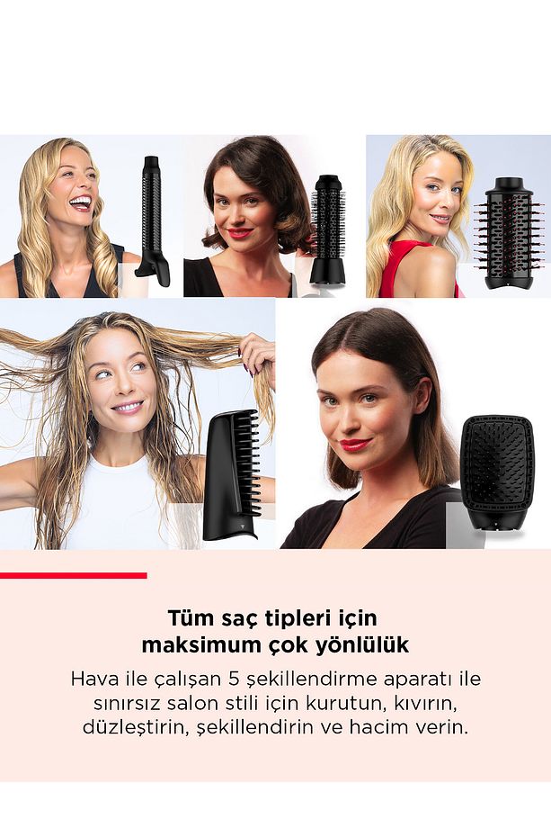 One Step Blow Dry Multi Air Styler 5'i 1 Arada Saç Kurutma Makinesi Ve Şekillendirici RVDR5371E - 3
