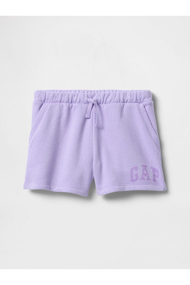 Kız Çocuk Lila Gap Logo Fransız Havlu Kumaş Pull-On Şort - 5