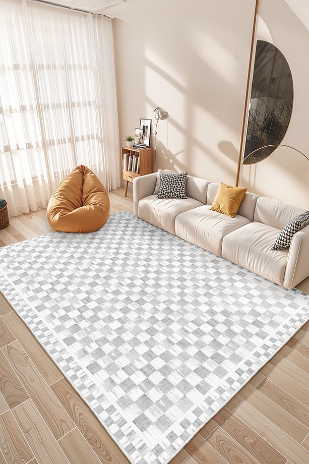 Mackenzie Modern Halı, Makinede Yıkanabilir Kaymaz Taban, İnce Salon Halısı, Mutfak Halısı ve Yolluk - 3