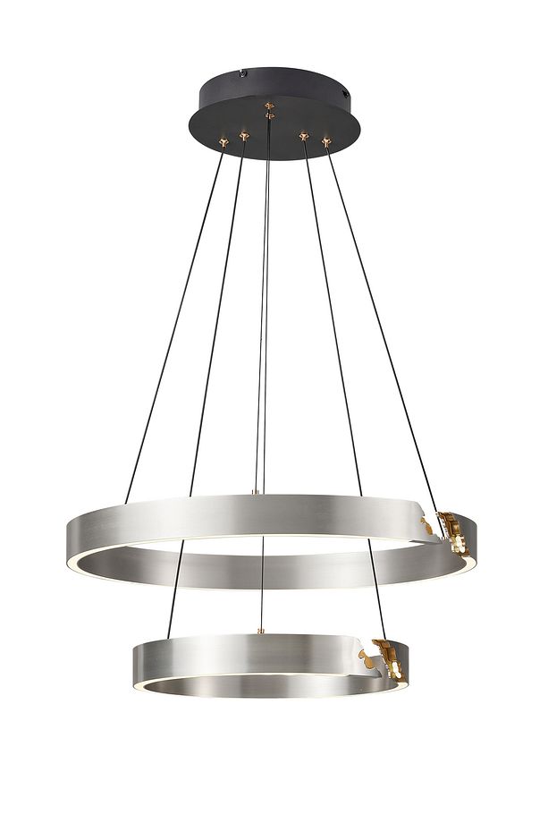 Late Gri İki Katlı Yuvarlak 69 Watt Modern Sarkıt Salon Led Avize - 3
