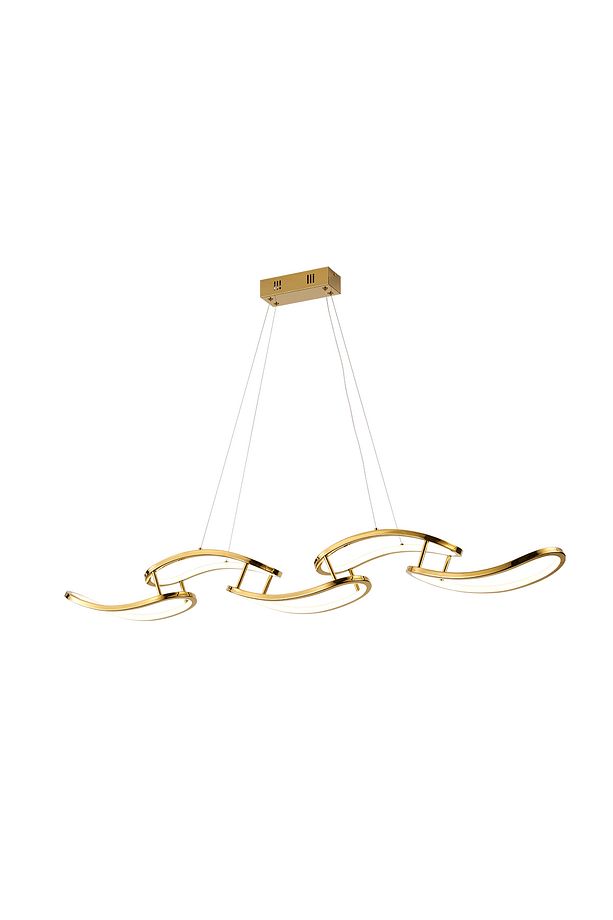 Quon 5'li Gold 100 Watt Sıralı Yemek Masası Üstü Modern Sarkıt Salon Led Avize - 2
