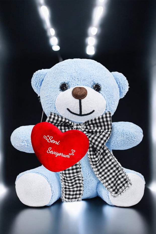 I Love You Heart Plush Bow Tie Teddy Bear - Special for Lovers I Love You Written Heart