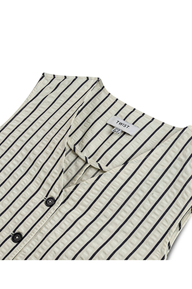 ÇİZGİ DESEN YELEK - 4