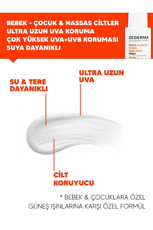 Bebek & Çocuk Güneş Koruyucu Sprey Spf 50 75 ml Sprey & Ultra Uzun Uva Koruma - 2