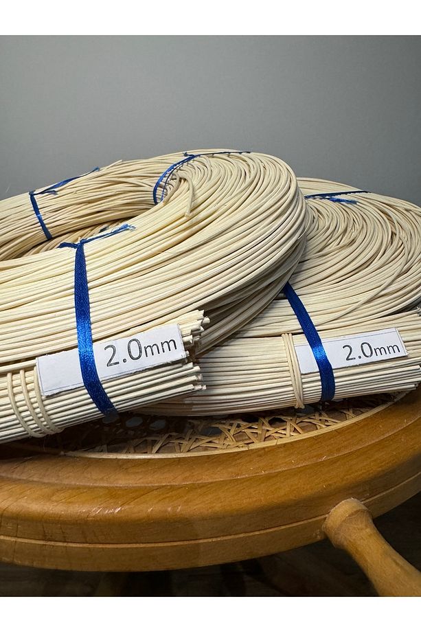 Rattan Core Doğal Bambu Çubuk 2 Mm 100 gr Dekoratif Örgü Rattan Ip - 1