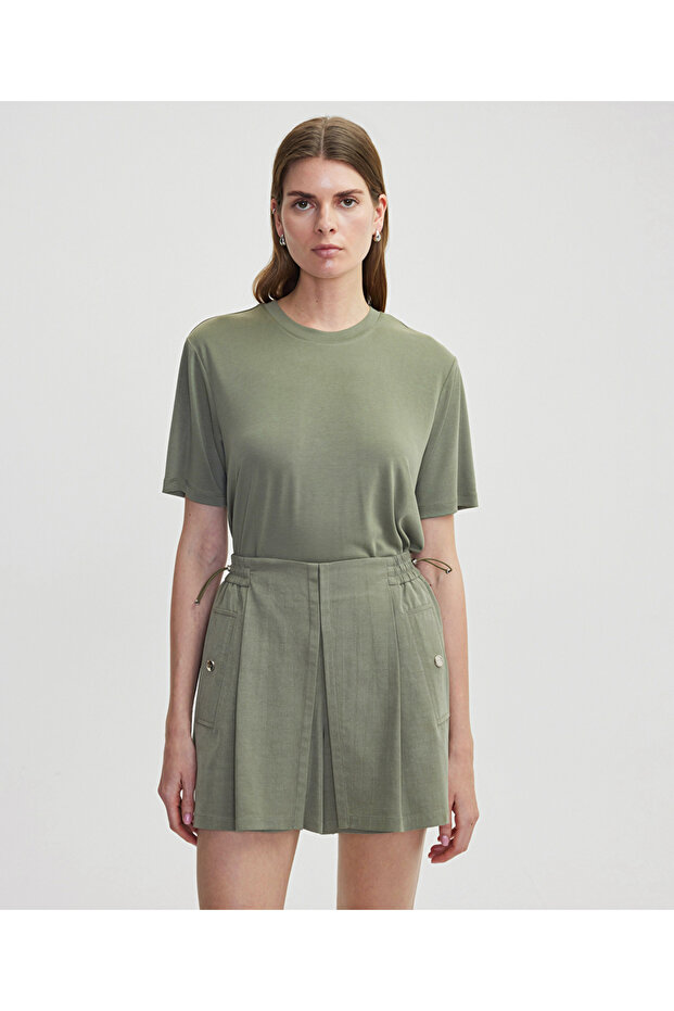 Elastik belli şort etek - 2