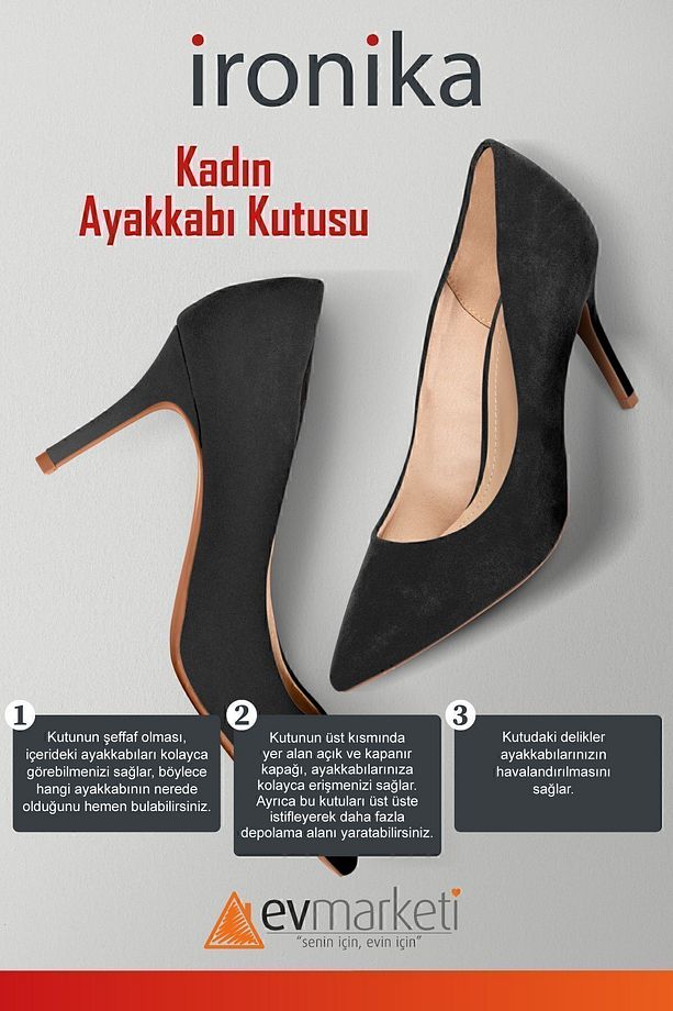 10'lu Kadın Ayakkabı Kutusu Şeffaf Ayakkabılık Ayakkabı Saklama Kutusu - 2