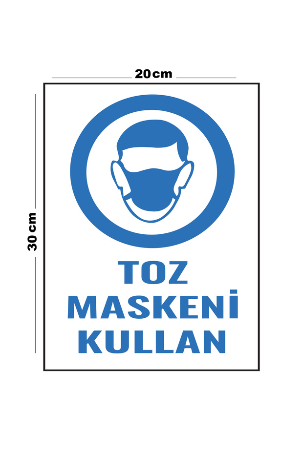 Metal Use Dust Mask 20cm X 30cm A4 Size Warning Sign Directional Sign