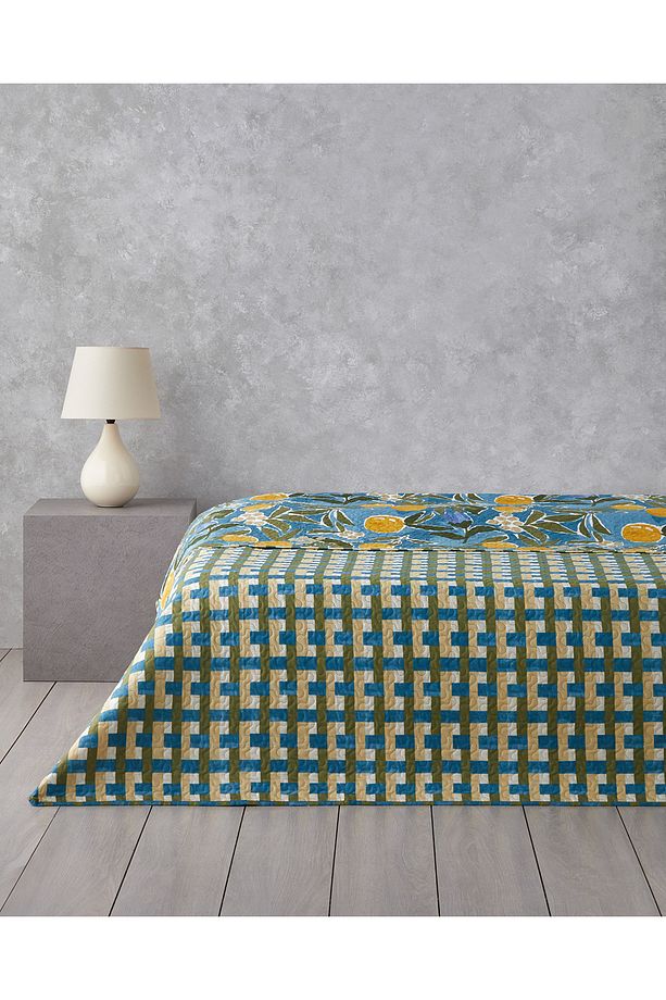 Lemon Delight Tek Kişilik Çok Amaçlı Örtü 160x220 cm Sarı - 2