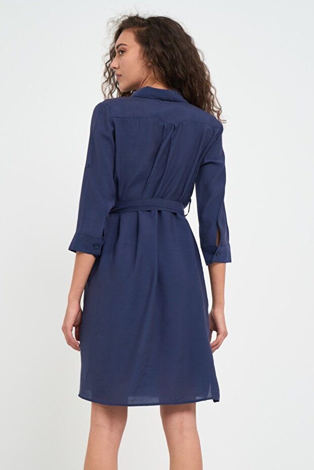 Rochie dama tip camasa cu buzunare - 3