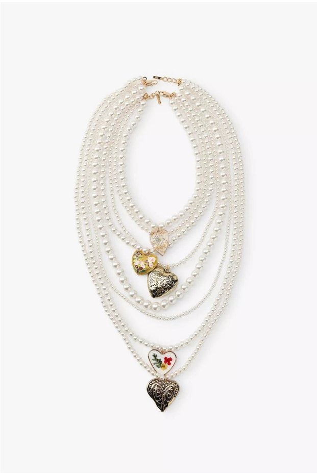 Brand Modal Pearl Heart-Shaped Charm Necklace