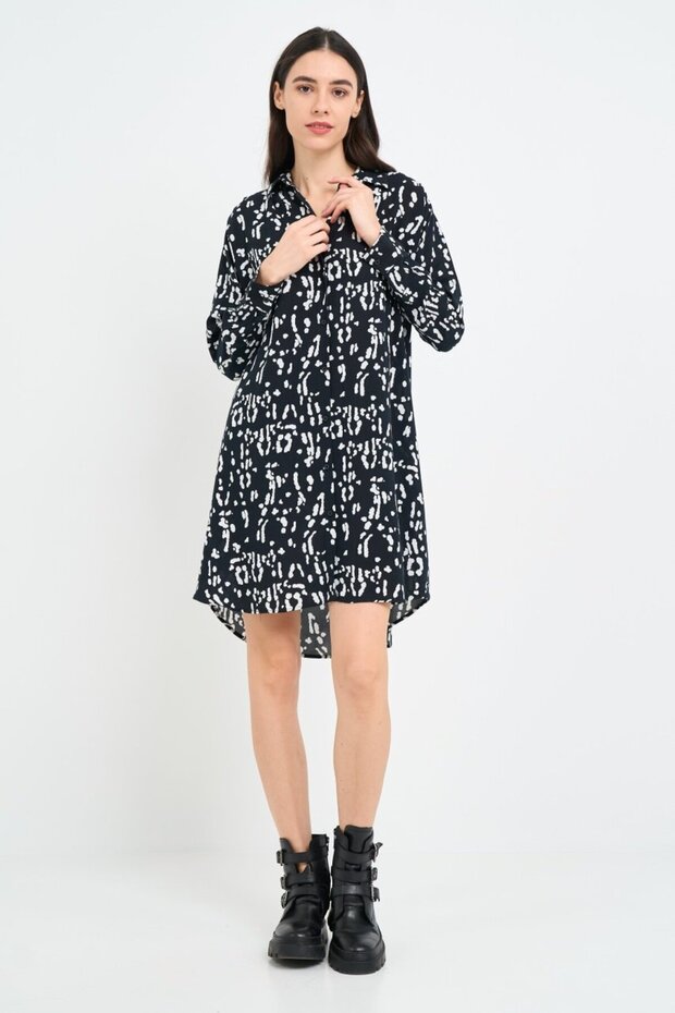 Rochie dama tip camasa cu model - 1