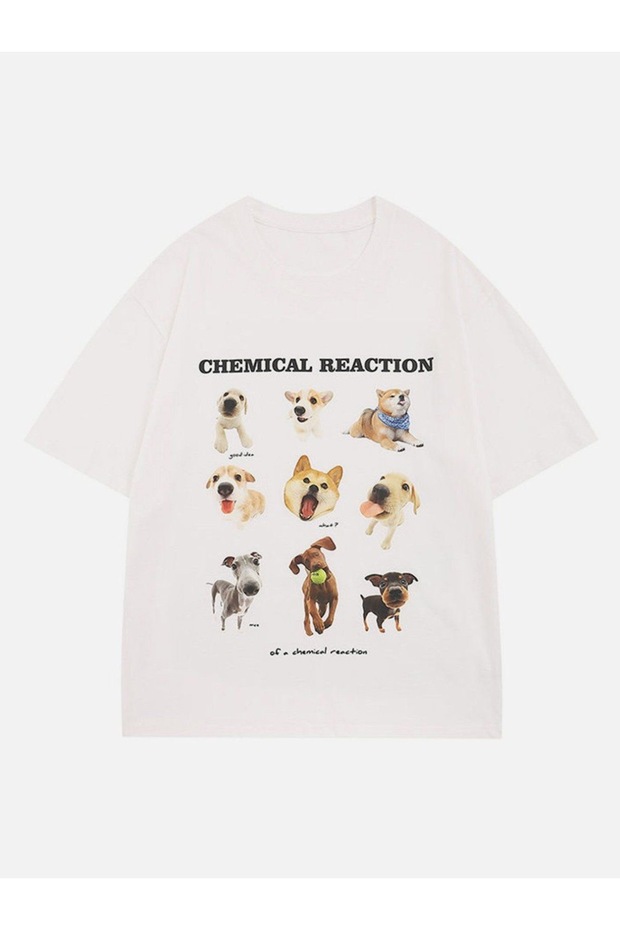 Oversize Cut Short Sleeve Printed T-Shirt