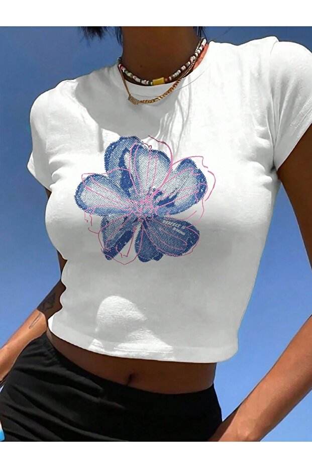 Oversize Cut Short Sleeve Printed T-Shirt